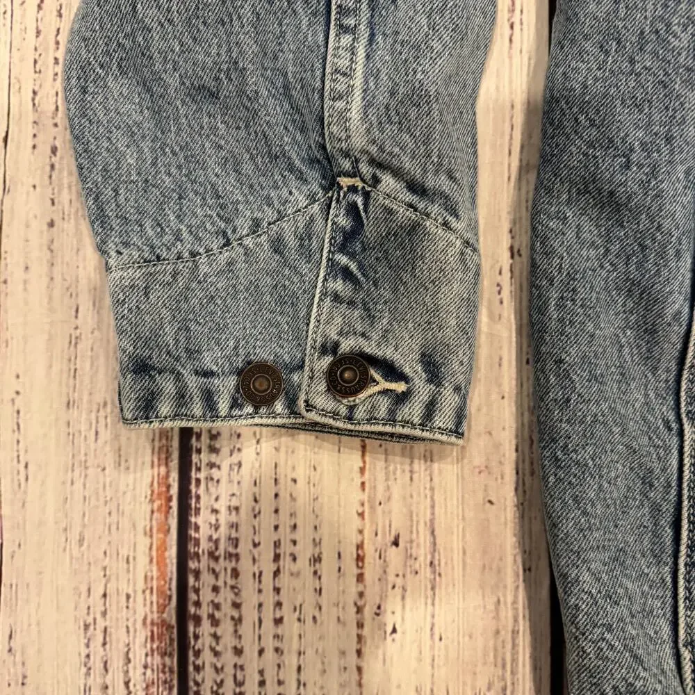 Levi's Relaxed Fit Denim Chore Coat Mens L Blue Medium Wash Workwear GUC